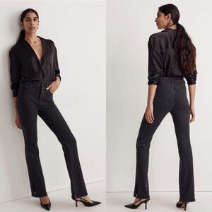 Madewell Roadtripper Skinny Flare Jeans Bellehaven Wash Slit Hem Edition 27